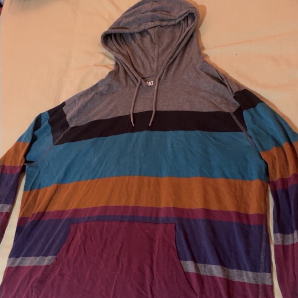 Striped Hoodied T-Shirt Size (XXL)arge